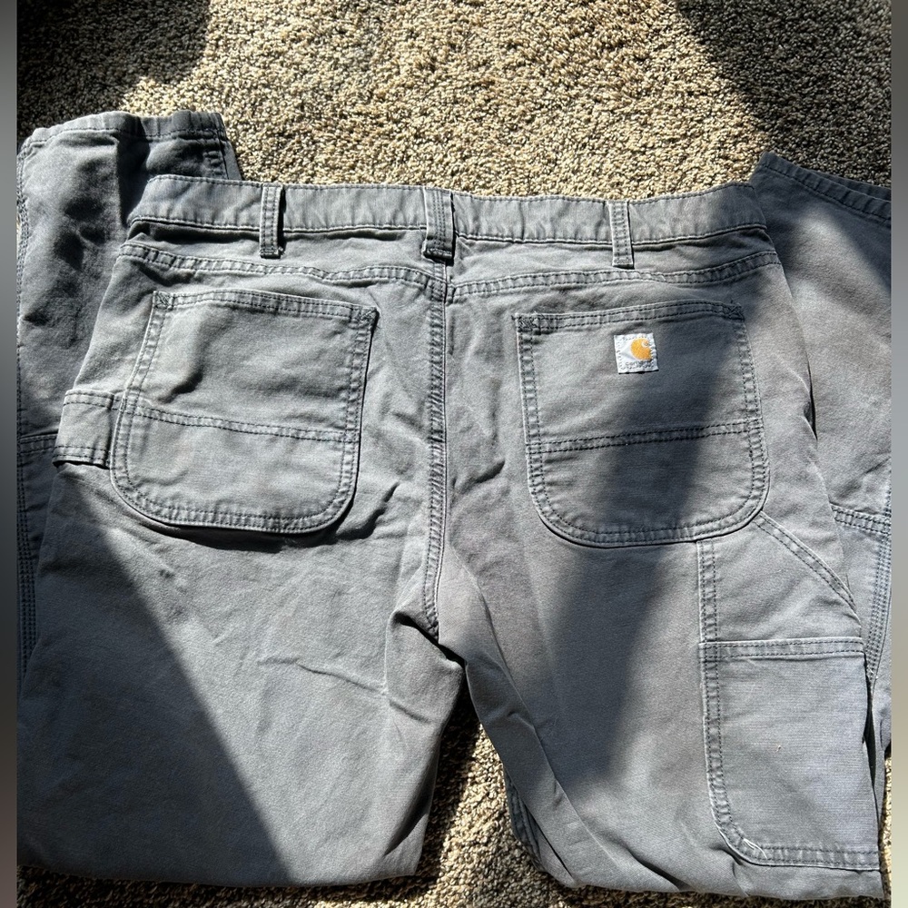 Women’s Carhartt Gray Cargo Pants Slim Fit - Picture 2 of 4